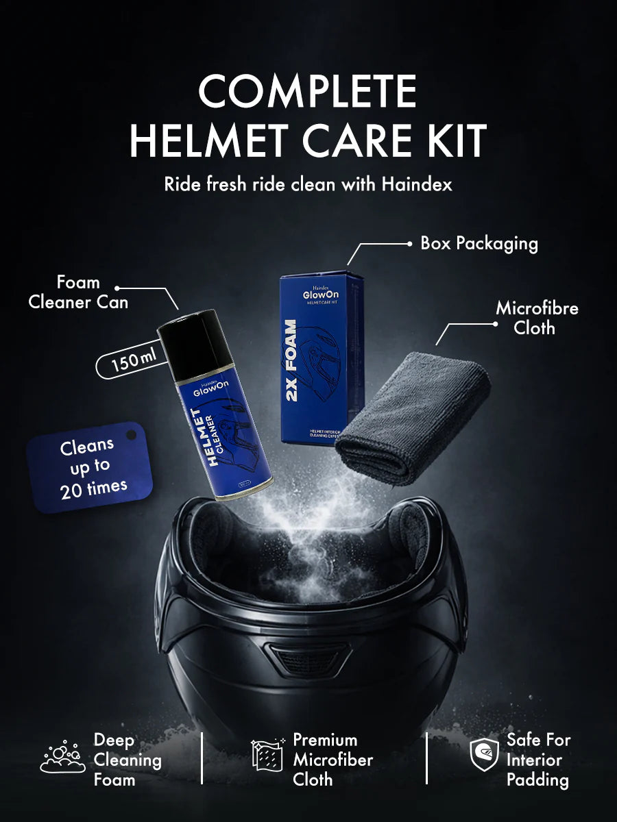 removes helmet odor instantly
anti bacterial helmet cleaning foam
deep cleaning helmet solution
quick dry helmet cleaner spray
sweat and dirt remover for helmet
safe helmet interior cleaner
easy to use helmet cleaning foam
